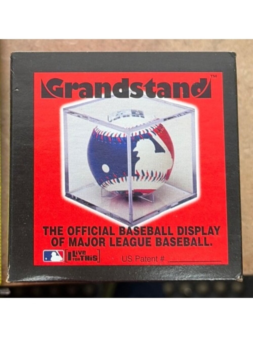 TS BallQube Grandstand Baseball Holder Display Case Cube MLB Official NIB NOS